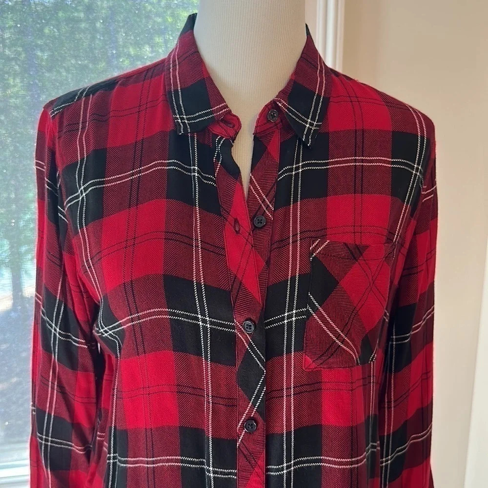 Rails Plaid Button Down, Size M, Like New - image 2
